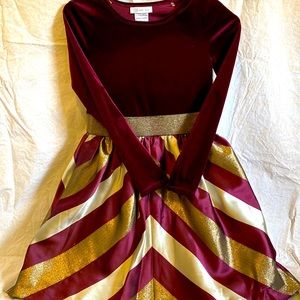 Maroon Childrens winter/Christmas dress